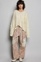 POL V-Neck Long Sleeve Top with Stitch Detail
