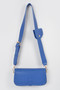 Faux Leather Crossbody Bag W/Mini Pouch 