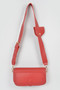 Faux Leather Crossbody Bag W/Mini Pouch 