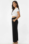Relaxed Fit 100% Cotton Wide-Leg Pants With Side Pockets