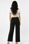 Relaxed Fit 100% Cotton Wide-Leg Pants With Side Pockets