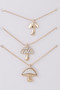 Mushroom Pendant Necklace Set 