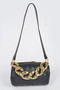 Braided Crossbody Bag W/Oversized Chain