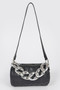 Braided Crossbody Bag W/Oversized Chain