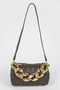 Braided Crossbody Bag W/Oversized Chain