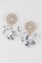 Marbled Heart Drop Earrings
