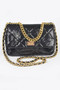 Quilted Sequins Chain Shoulder