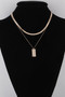 Checkered Jewel Pendant Necklace 