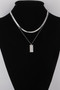 Checkered Jewel Pendant Necklace 