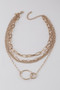 Multi Linked Circles Chain Necklace