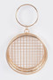Metal Wire Round Clutch 
