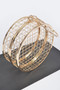 Metal Wire Round Clutch 