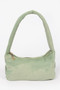 Solid Faux Fur Shoulder Bag 