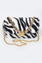 Faux Zebra Fur Shoulder Bag ​