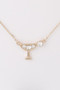 Jeweled Martini Pendant Necklace 