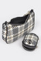 Tweed Plaid Shoulder Bag W/Airpod Purse 
