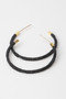 Beaded Clay Hoop Earrings 