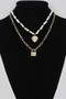 Heart N Lock Pendant Necklace 