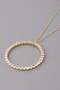 Jewel Lined Circle Pendant Necklace 