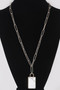 Long Marbled Chain Necklace 
