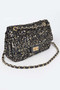 Sequins Flap Shoulder Bag 
