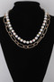 Double Layered Pearl N Chain Necklace