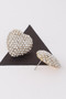 Jeweled Heart Stud Earrings