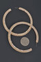 80Mm Rhinestone Hoop Earring 