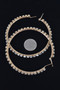 8Cm Rhinestone Hoop Earring 