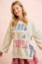 BiBi 4th Of July Stars And Stripes Patches Sweatshirt