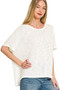 Zenana Oversized Slub Hacci Top