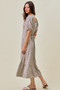SO ME Ditsy Floral Self Belt On Elastic Waist Maxi Dress