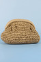 Fame Woven Raffia Frame Shoulder Bag