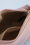 Fame Studded Saffiano Buckle Strap Shoulder Bag