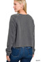 Zenana Washed F/terry Round Neck Pullover & Pants Set