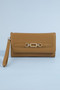 Fame Vegan Leather Chain Buckle Wristlet Wallet