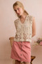 SO ME Summer Crochet Patterned Sleeveless Vest Top
