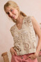 SO ME Summer Crochet Patterned Sleeveless Vest Top