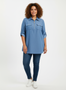 Zip Front Utility Pocket Tunic Blouse​​