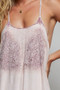 POL Solid Vintage Wash Embroidered Sleeveless Cotton Mini Dress