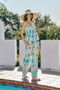 SO ME Palm Tree Smocked Bodice Adjustable Cami Top