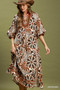Umgee Abstract Print Midi Dress