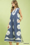 Umgee Sleeveless Geometric Midi Dress