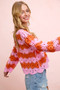 BiBi Flower Crochet Knit Top