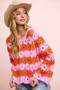 BiBi Flower Crochet Knit Top