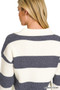 Zenana Striped Collared Sweater