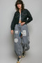 POL Cropped Button-Front Eyelet Cotton Jacket