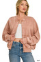 Zenana Acid Washed Fleece Jacket