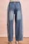 BiBi Washed Lace Contrast Sided Jeans