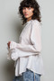 POL Woven Lace Trim Pintuck Button-Down Shirt